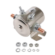 LDMINDA front view of 24V solenoid relay showing durable nickel-plated housing and mounting benefits