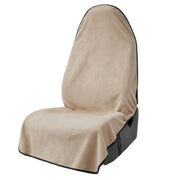 Leader Accessories front view beige cover protecting seat and preserving upholstery