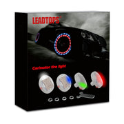 LEADTOPS front view of 4-pack valve lights showing compact packaging and benefit of easy storage
