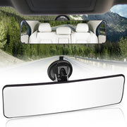 LECAMEBOR front view mirror showing wide-angle benefit
