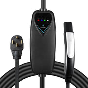 Lectron front view of portable Level 2 charger showing compact design and convenience