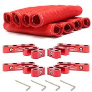 LEDAUT red boot sleeves front packaging showing kit contents and protection