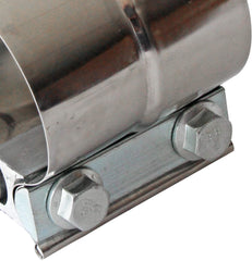 LEDAUT installed on muffler pipe illustrating secure exhaust connection and easy serviceability