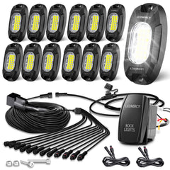 LEDMIRCY front view of 12-piece kit showing components and benefit: ready-to-install convenience