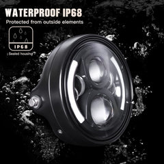 LEDOPPO headlight installed in housing bucket for easy plug-and-play installation
