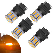 LEDYOTRY front packaging showing 3157 amber bulbs and quick benefits