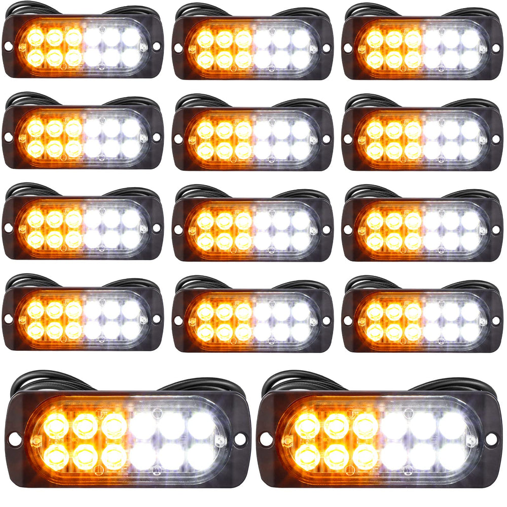 Leelosp front view showing amber and white strobe pack for enhanced visibility