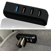 Leikaendi hub front view showing seamless glove box integration and discreet factory look