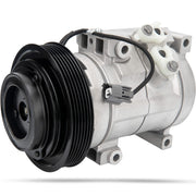 LEIMO KPARTS compressor front view showing robust housing and direct-fit benefits