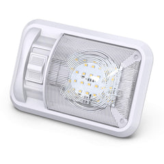 Leisure LED close-up of double dome diffuser showing soft light distribution
