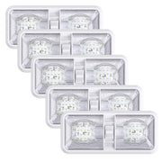 Leisure LED front view showing dual dome and bright natural white benefit