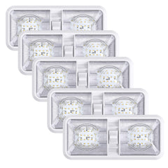 Leisure LED front view showing dual dome and bright natural white benefit
