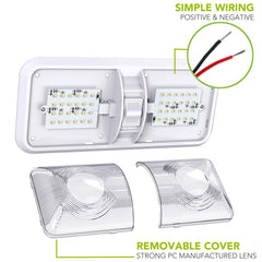 Leisure LED switch detail showing 3-way control for flexible lighting zones