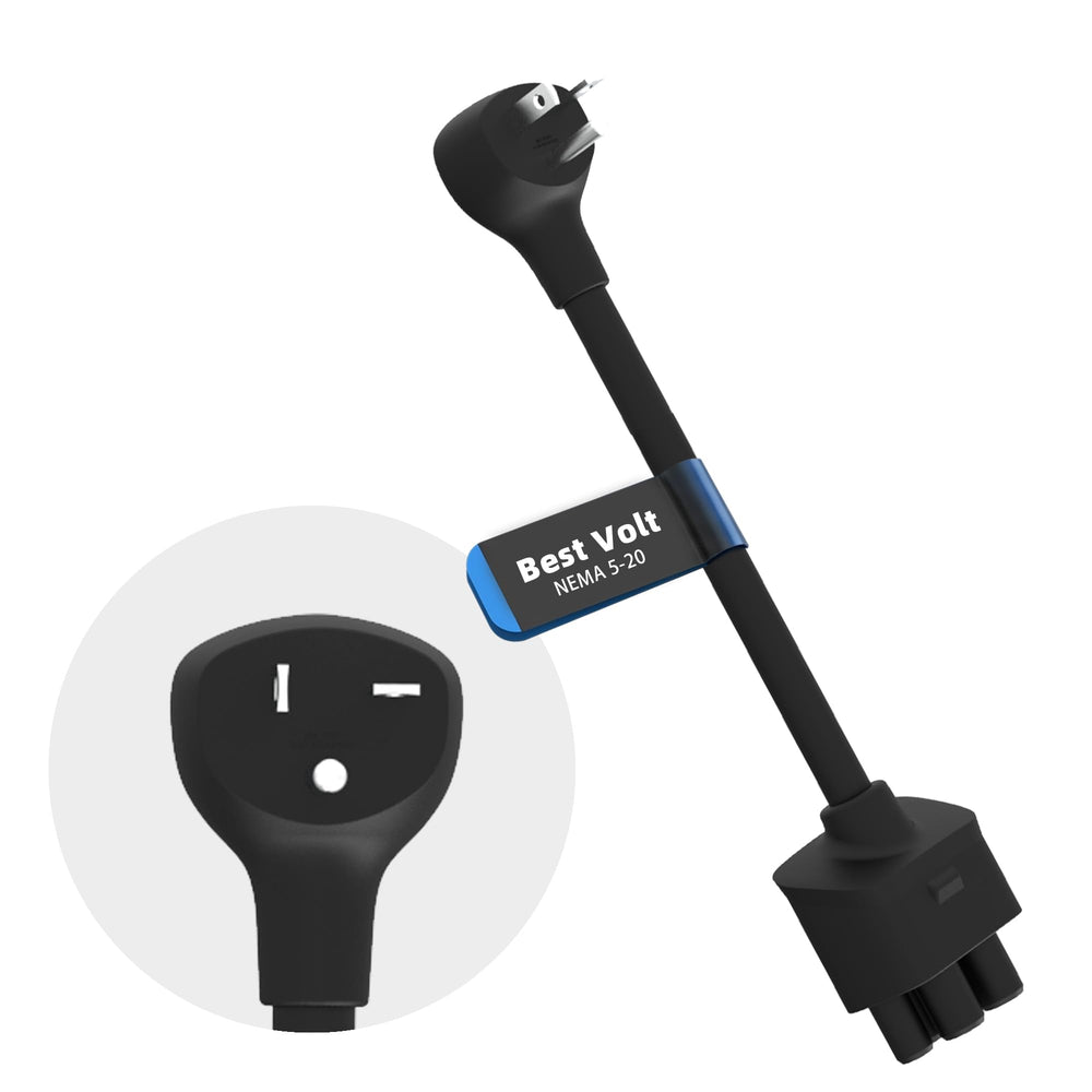 Leisure Stay front connector closeup showing secure Tesla fit and reliable connection