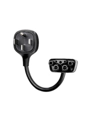 LENZ adapter front view showing plug and secure fit for safe charging