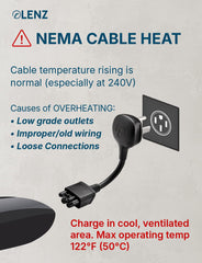 LENZ adapter thermal sensor closeup ensuring temperature control during charge