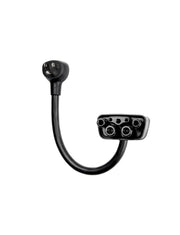 LENZ front view adapter attached to Tesla Mobile Connector showing secure connection benefit