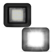 LESAUCE front view showing LED license plate lights bright and durable