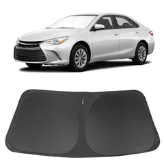 LHFLIVE front fit on Camry windshield showing snug coverage and protection