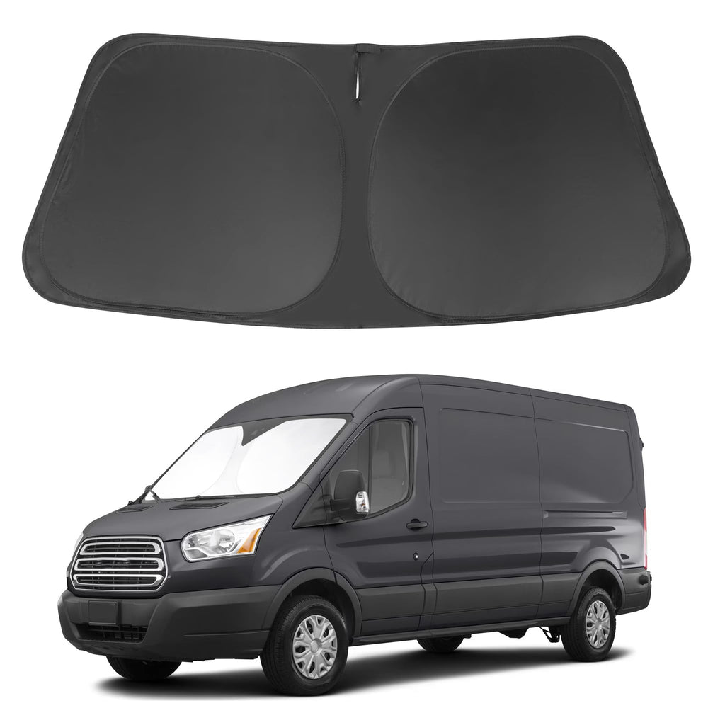 LHFLIVE front view installed on Ford Transit blocking sun