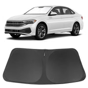 LHFLIVE windshield sun shade front view shows full coverage and sun reflection benefit