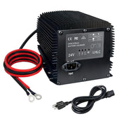 LHLC HB600-24B front panel showing connectors and indicators, reliable charging control