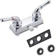 Liberflow front view of chrome RV shower faucet showing neat profile and durable finish