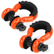 LIBERRWAY front view of orange D-ring shackles showing durable finish and ready-to-use safety