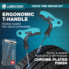 LIBRATON plug closeup showing flexible strips with strong adhesion for sealing punctures