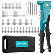 LIBRATON rivet gun front view showing sturdy aluminum body for reliable fastening