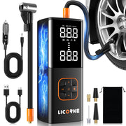 LICORNE front view of portable inflator showing compact design and easy grip