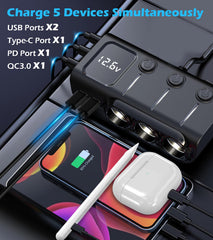 LIHAN close-up of individual switches and USB ports offering precise control and protection