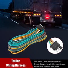 LIMICAR 4-way flat connector detail for secure vehicle-to-trailer connection