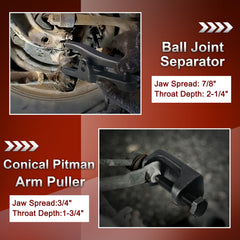 limontek ball joint separator detail showing wedge geometry for clean separation benefit reduces damage