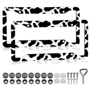 LIN KANG front view cow print frame showing playful design and curb appeal