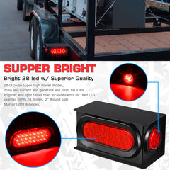 LINKITOM 6-inch oval LED tail light close-up illustrating bright, clear signaling