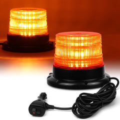 LINKITOM front view amber strobe showing full 360° visibility benefit