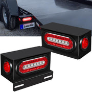 LINKITOM front view of welded steel light boxes showing durable protection