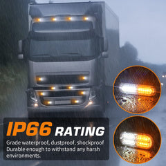 LINKITOM mounted on vehicle grille demonstrating discreet placement and enhanced roadside visibility