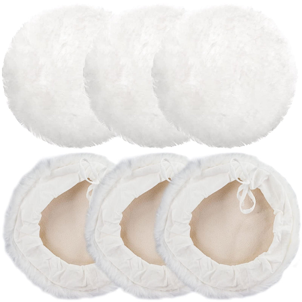 Linkstyle front packaging showing six 7-inch wool polishing bonnets, professional kit benefit