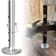 Linone front view of trailer jack foot showing stable wide base benefit