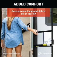 Lippert installed panel in an RV door demonstrating quick DIY restoration