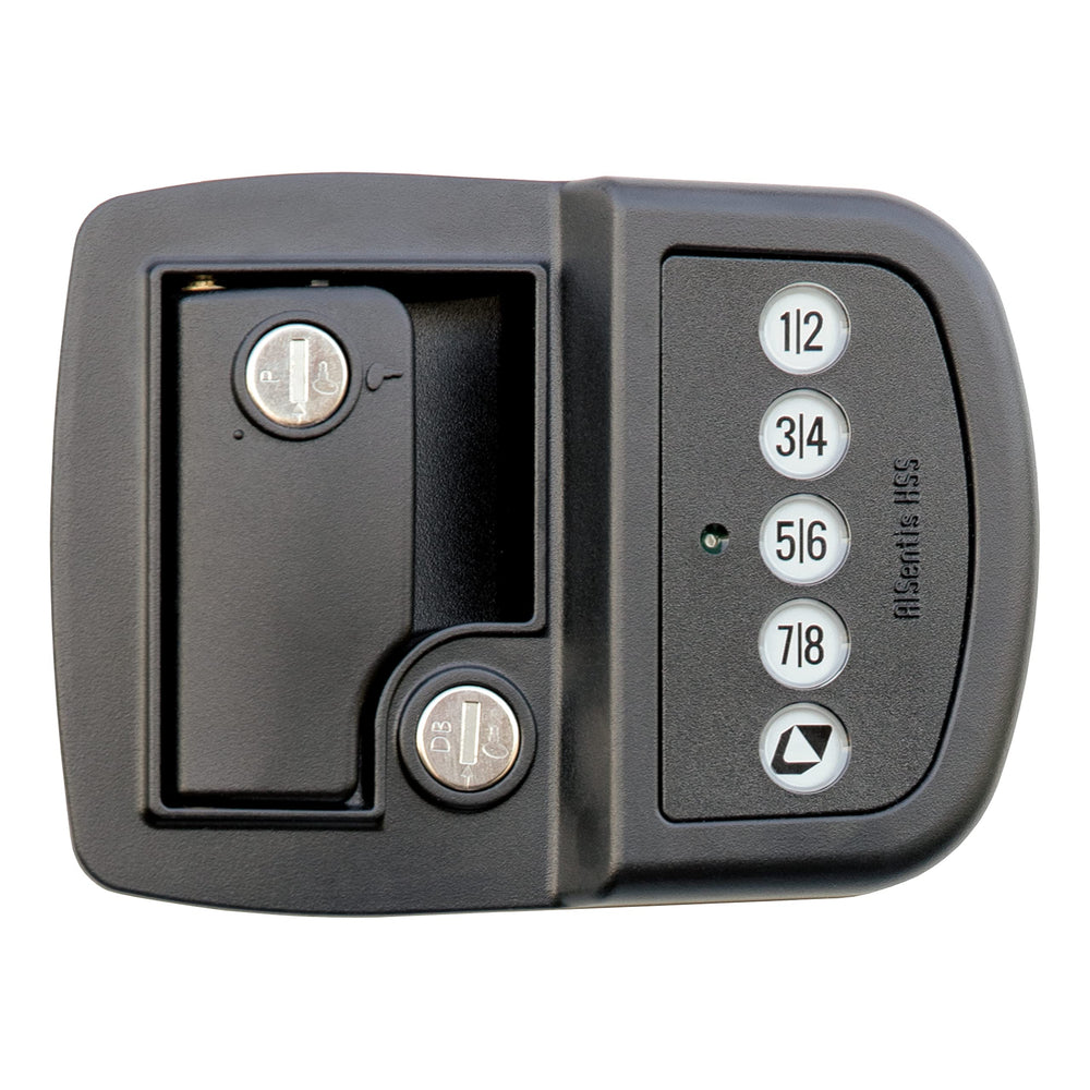 Lippert right-hand lock front view showing secure design and easy retrofit benefit