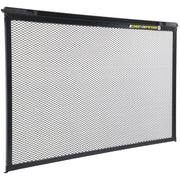 Lippert Screen Defender front view showing black aluminum guard protecting screen and preventing pet damage