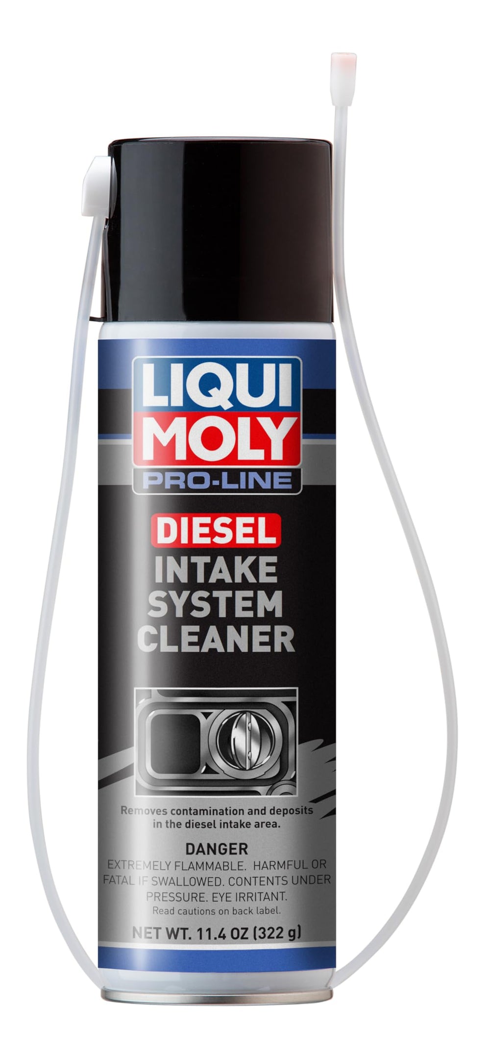 Liqui Moly bottle front view showing product label and professional workshop use benefit