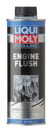 Liqui Moly Pro-Line front label showing product and benefits for cleaner oil systems