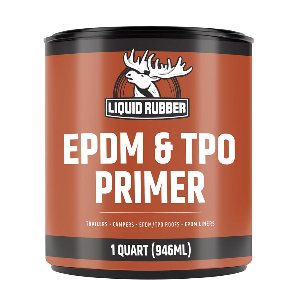 Liquid Rubber primer quart front view showing product ready for use and reliable adhesion