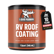Liquid Rubber quart container front view showing product branding and clear benefit