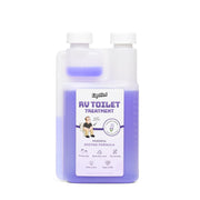 Liquified RV Toilet Treatment front label showing lavender scent benefit
