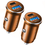 LISEN front view orange charger showing ports and compact shape for fast charging